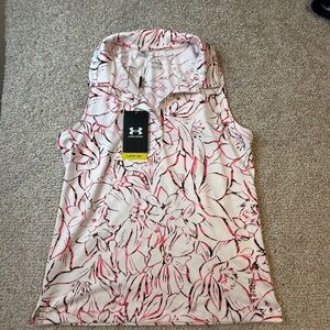 Under Armour Women's Floral Tank Top - Pink and White - NEW- Size Small